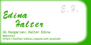 edina halter business card